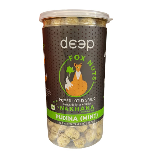 Fox Nuts Popped Lotus seeds Pudina(Mint) Makhana 90g - Deep