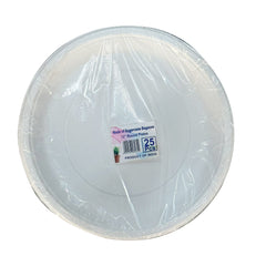Biodegradable 12" Round Plate Pack Of 25 Made of Sugarcane