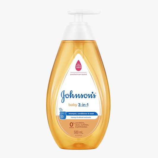 3-In-1 Hypoallergenic Gentle Tear-Free Conditioning Baby Shampoo & Cleansing Wash 500Ml - Johnson'S