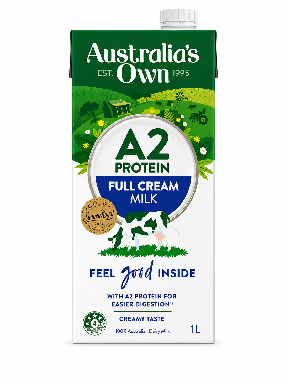 A2 Protein Full Cream Milk 1L - Australia's Own