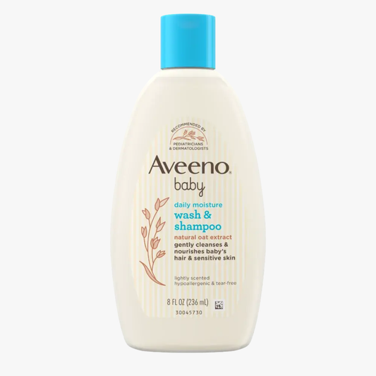 Baby Gentle Daily Moisture Wash & Shampoo (Lightly Scented) 236Ml - Aveeno
