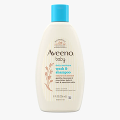 Baby Gentle Daily Moisture Wash & Shampoo (Lightly Scented) 236Ml - Aveeno