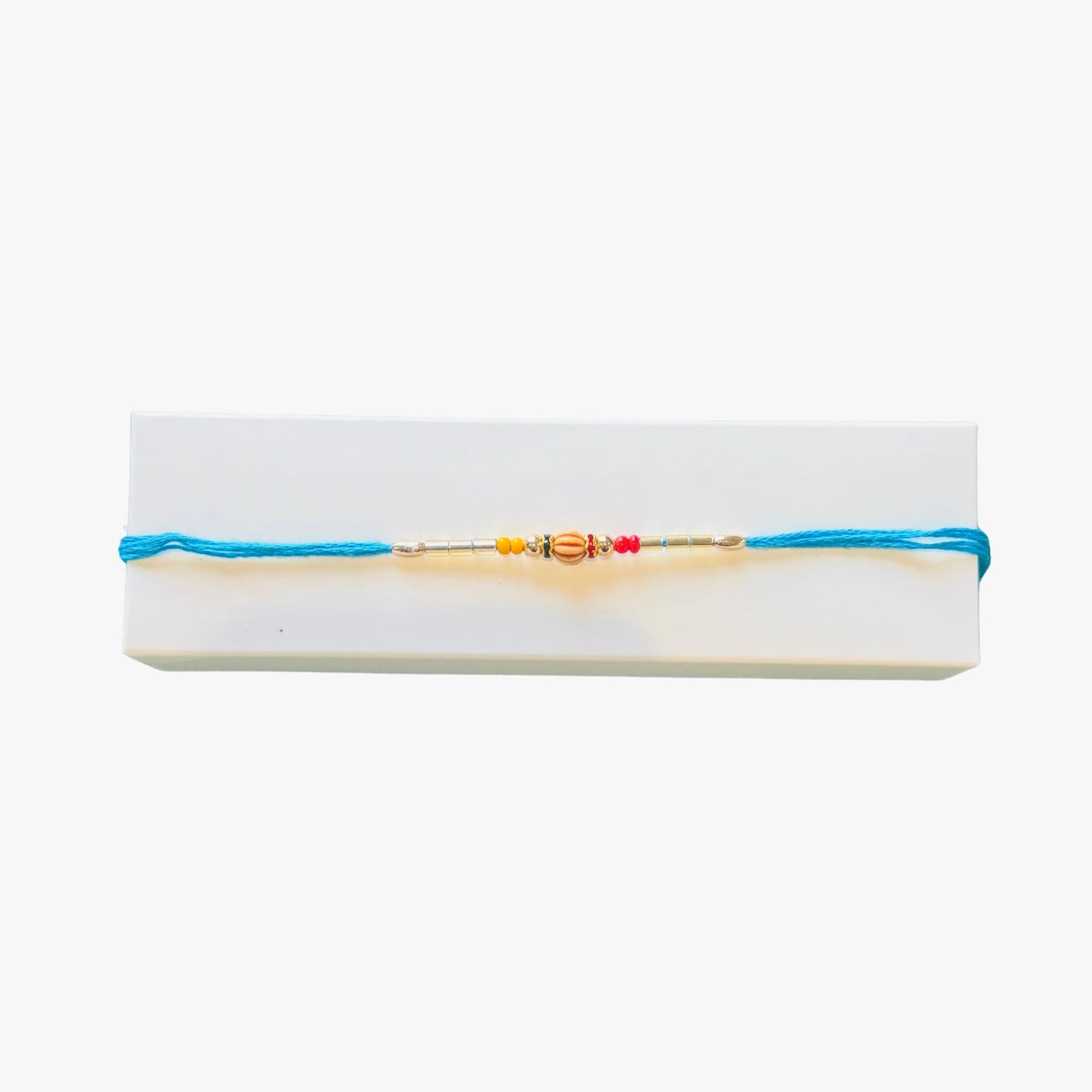 Brown Centre Stone Rakhi Blue 1