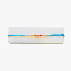 Brown Centre Stone Rakhi Blue 1