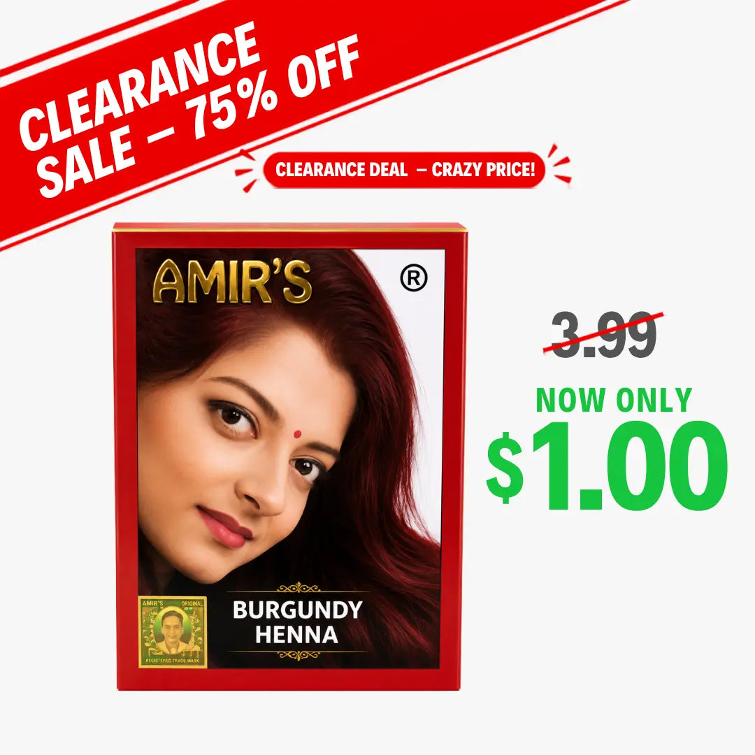 Burgundy Heena Mehandi Colour 60g - Amir's (Clearance)