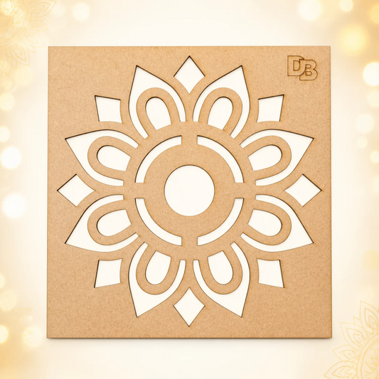 Concentric Petal Sunburst Floral Pattern