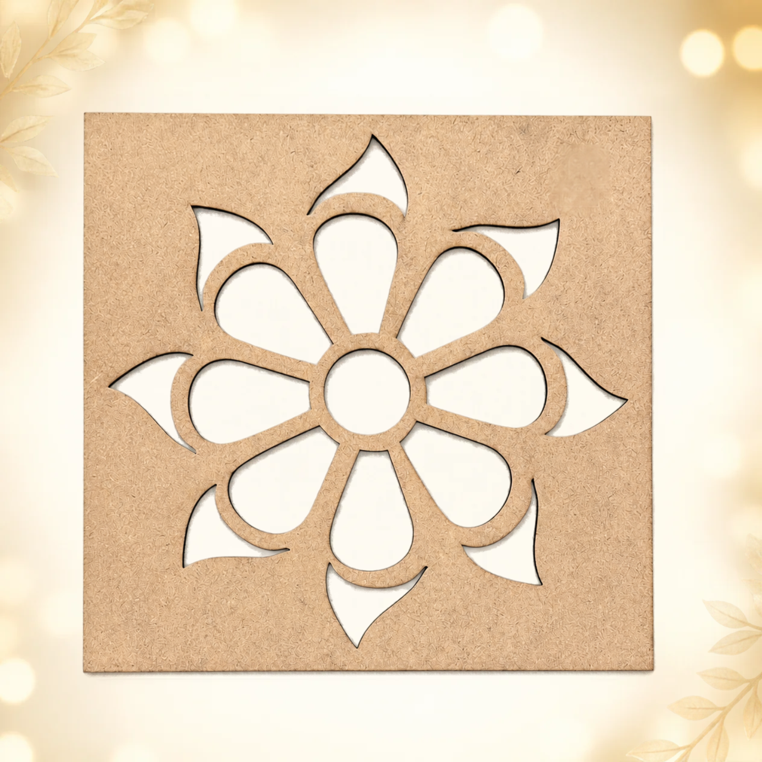 Crowned Petal Motif Pattern Stencils