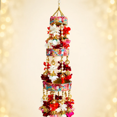 Decorative Festive Multicolour Floral Jhoomar