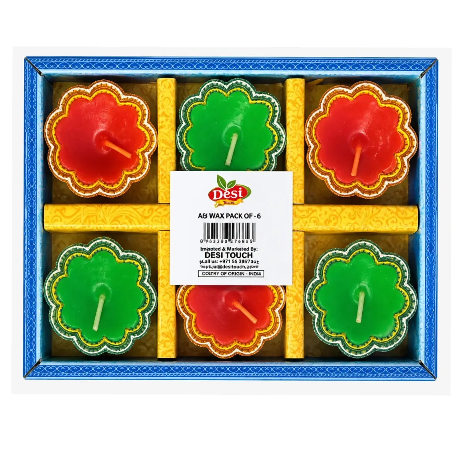 Diwali Diya Wax 6pcs (A06) - Desi Touch