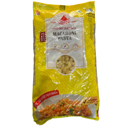 Everyday Essentials Macaroni Pasta 400g (100% Suji, No Maida) - Bambino