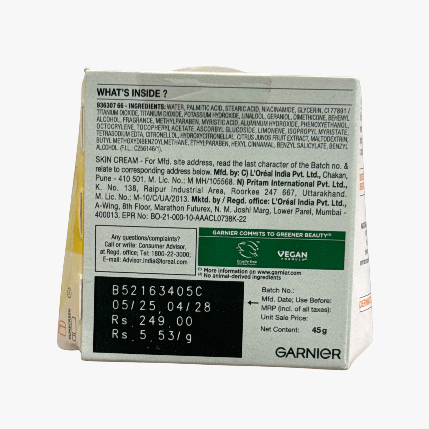 Garnier Light Cream 40g