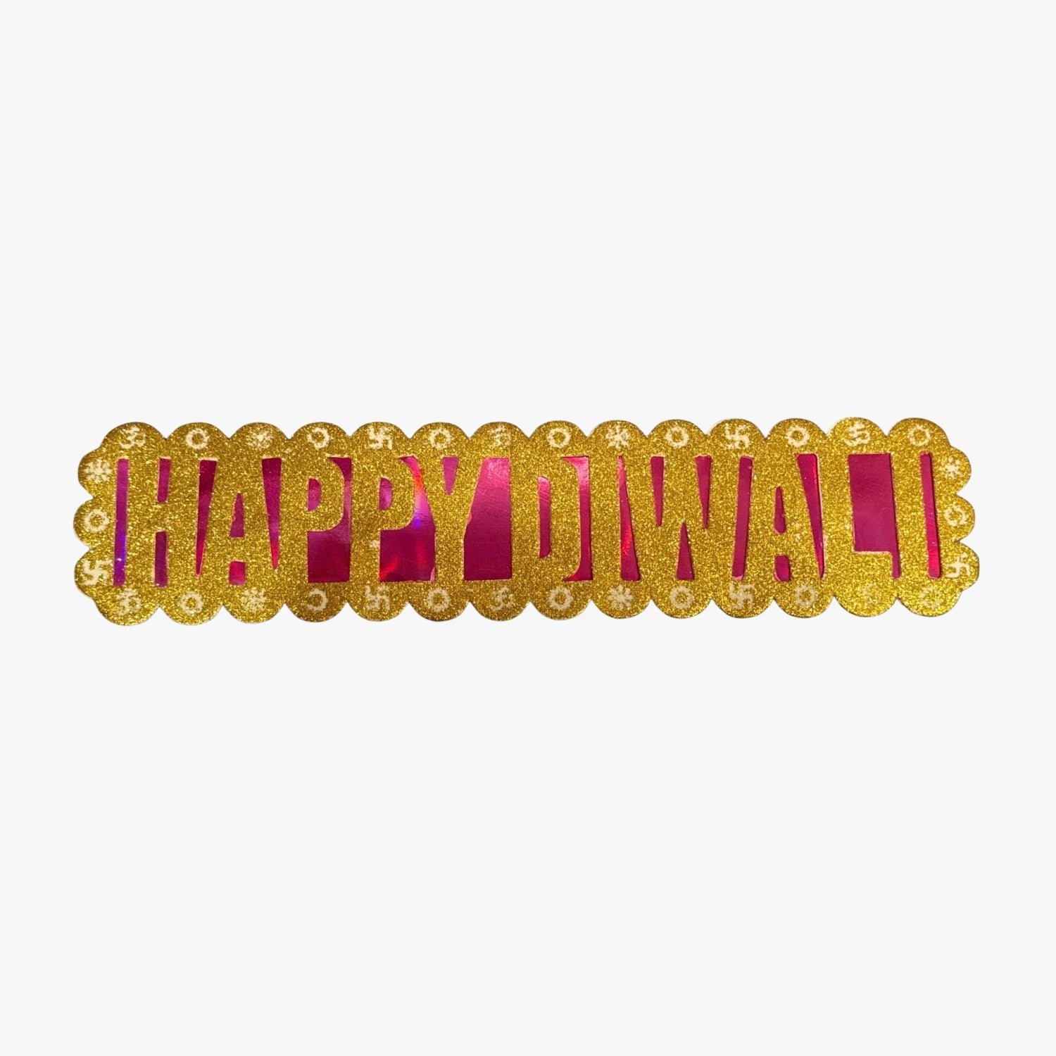 Happy Diwali Glitter Foil Hanging Wall & Door Banner