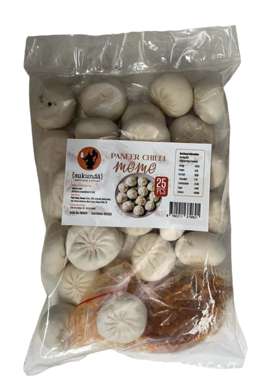 Chilli paneer  Momos 25pcs with Chutney - Sukanda