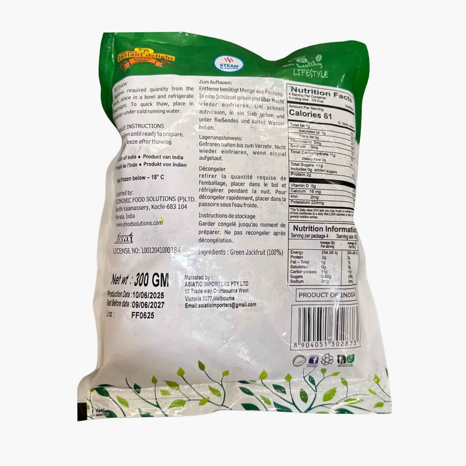 Instant Delight Jack Fruit Green 300g (Frozen)