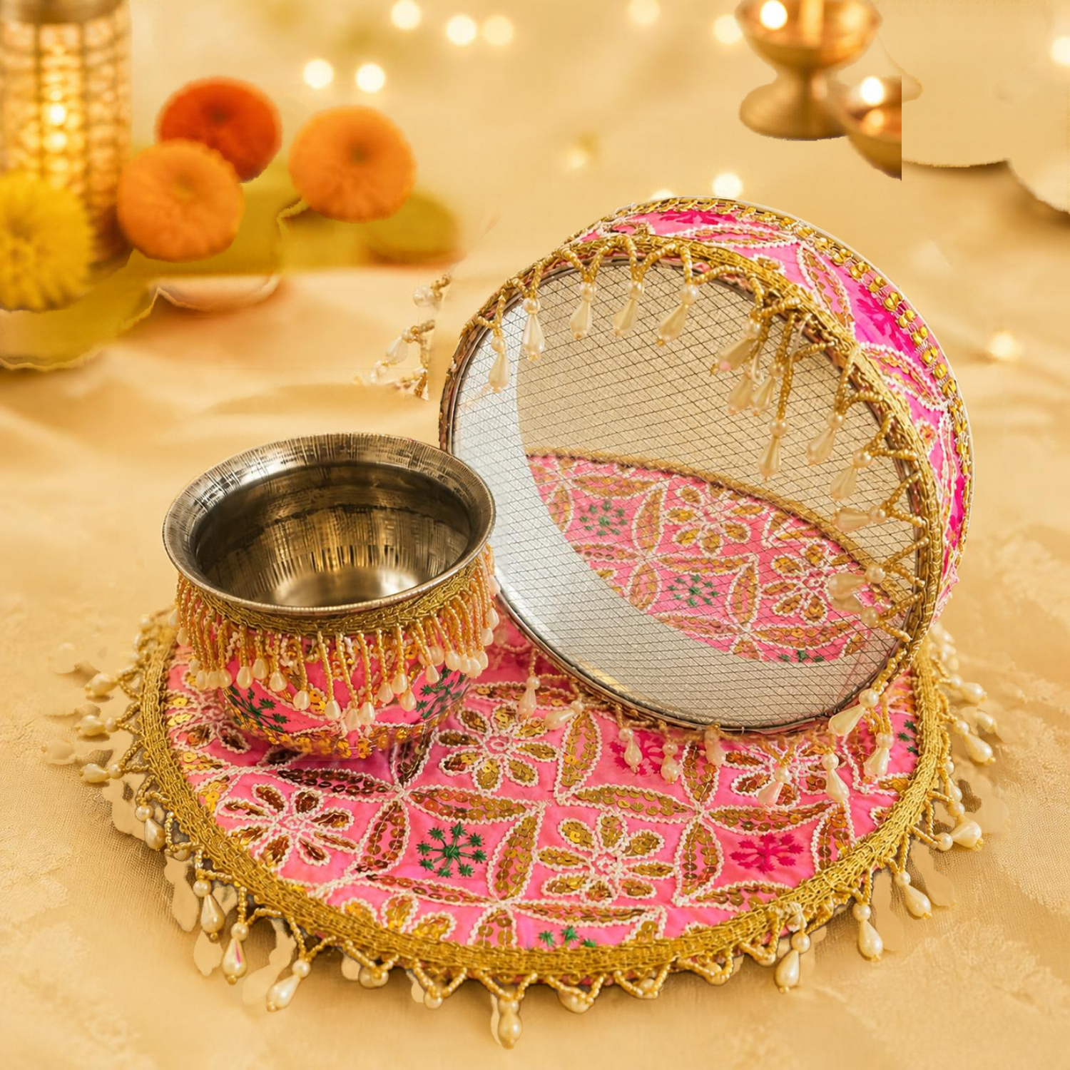 Karwa Chauth Festive Thali Set - 02