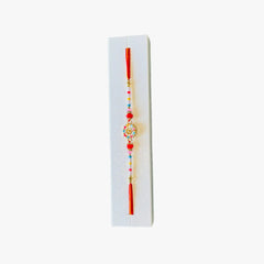 Multicolour Floral Stone Rakhi 1