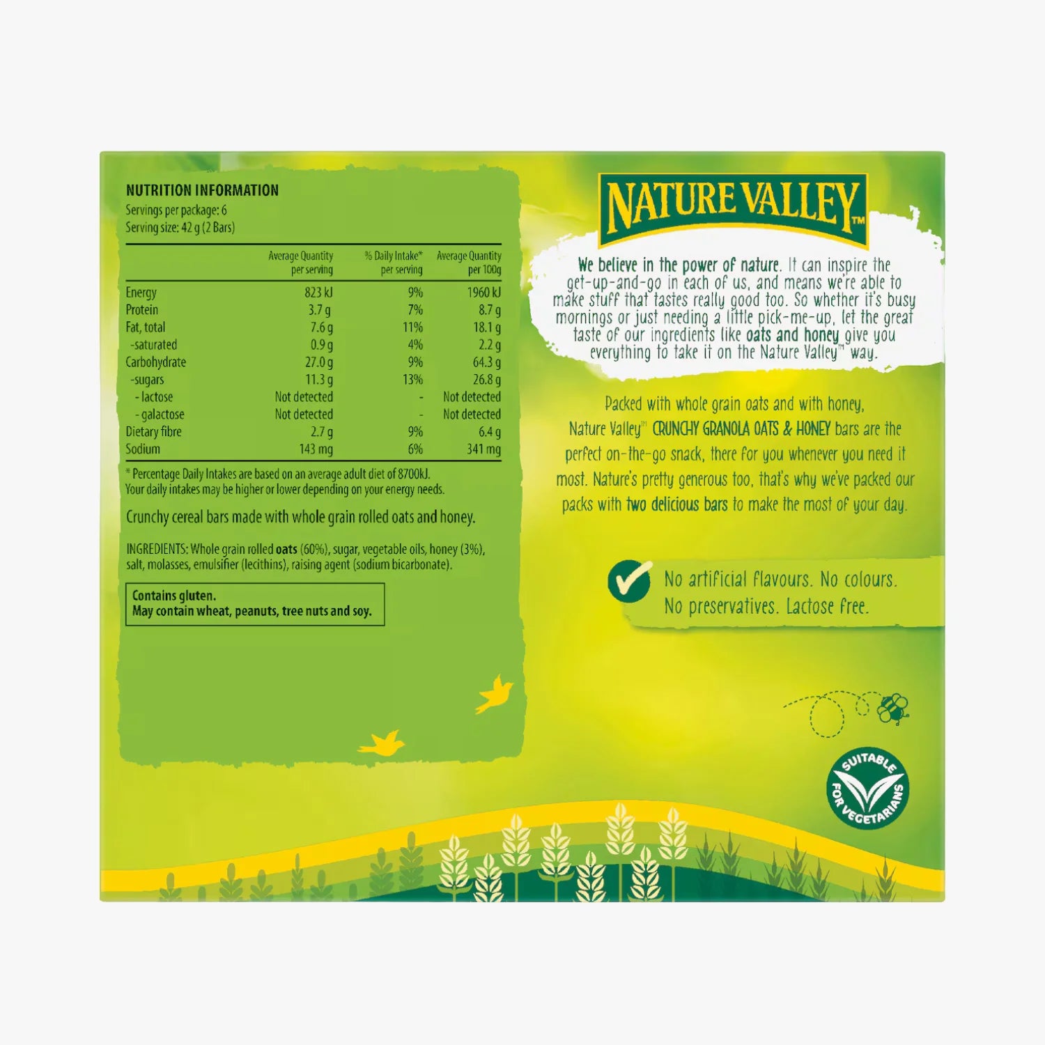 Nature Valley Crunchy Oats & Honey Granola Bars 252g 6pcs