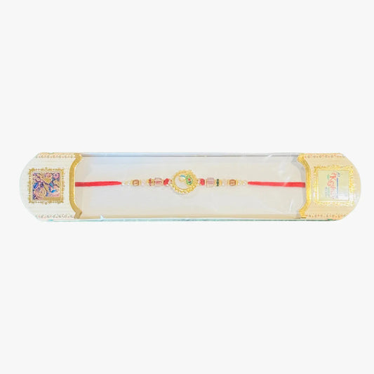 Pecock Feather Stone Rakhi