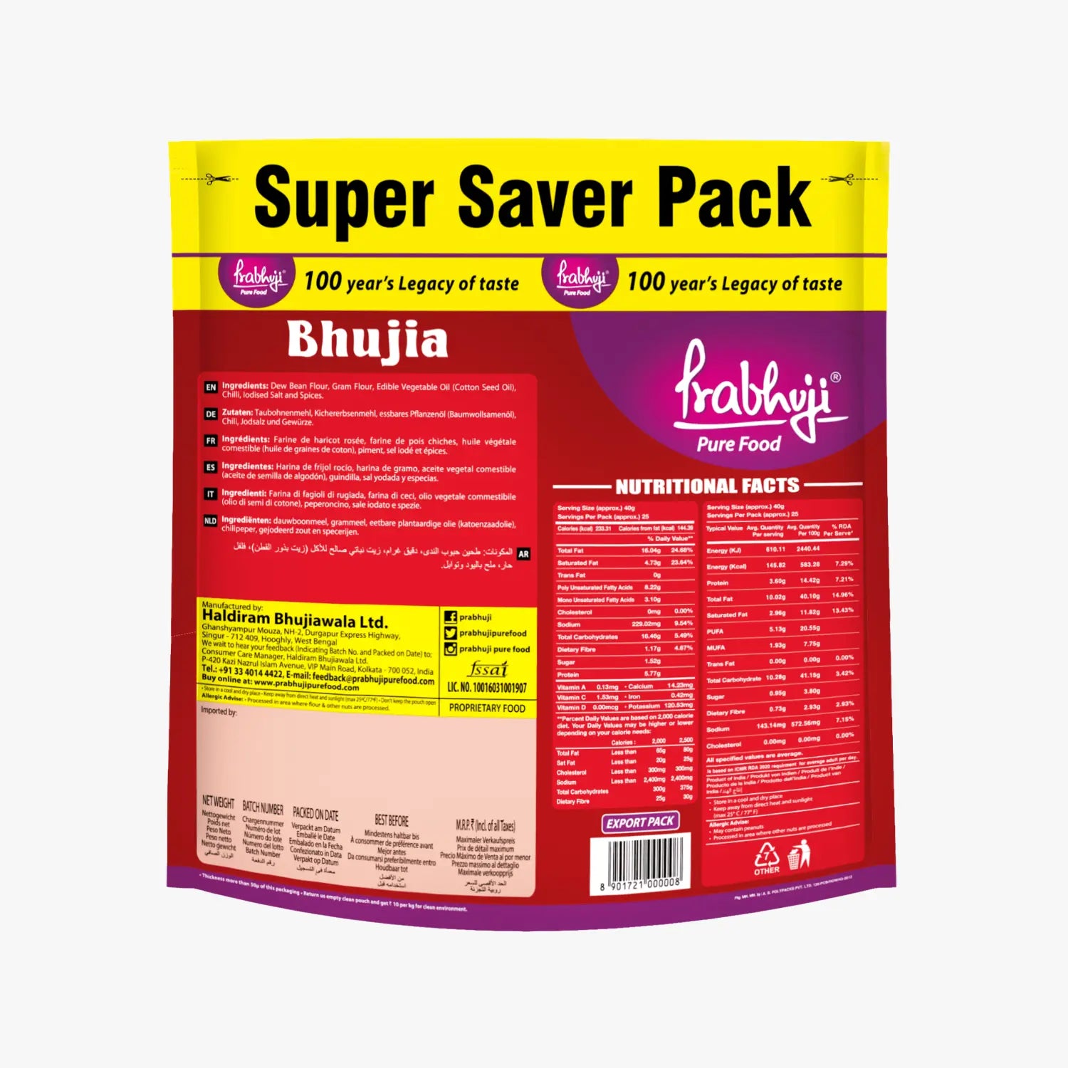 Prabhuji Pure Food Bhujia 900g