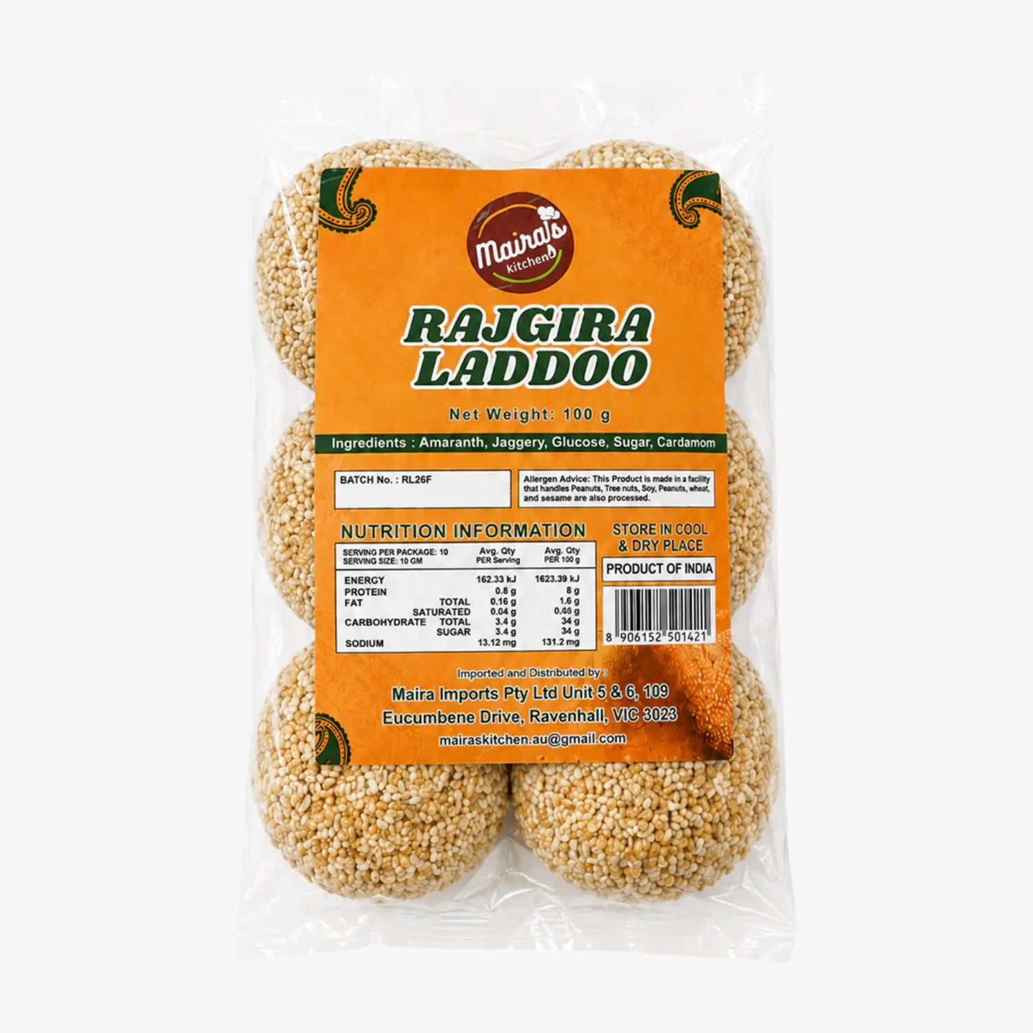 Rajgira Ladoo 100g - Maira's Kitchen