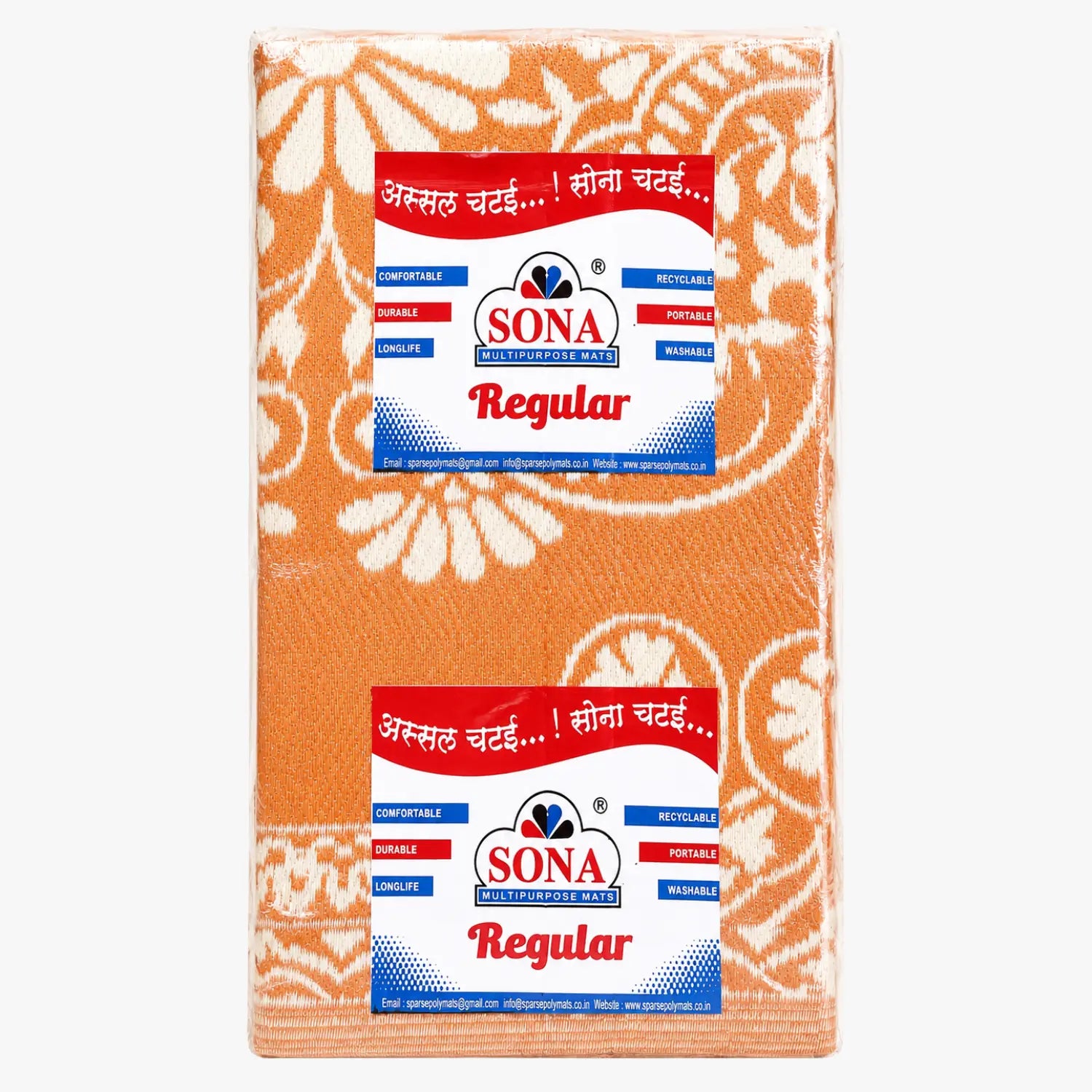 Regular Plastic Chattai Floor Mat Peach - Sona