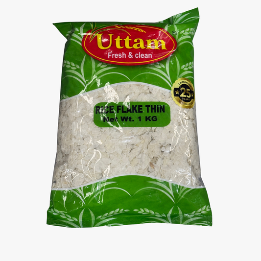 Rice Flake Thin 1kg (Poha) - Uttam