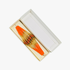 Rudraksha Golden Stone Rakhi Orange