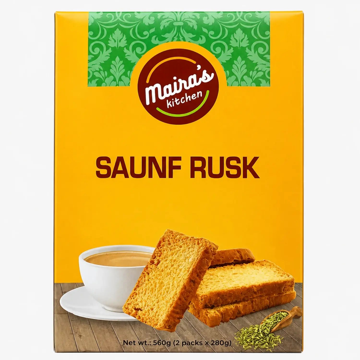 Saunf Rusk 560g - Maira's Kitchen