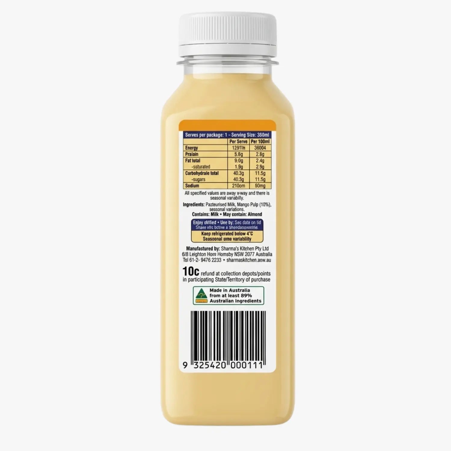 Sharma's Kitchen Mango Lassi 350ml