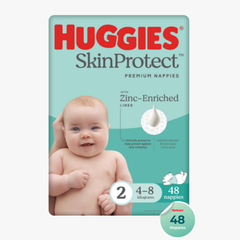 Skin Protect Newborn Nappies Size 2 48 Nappies - Huggies