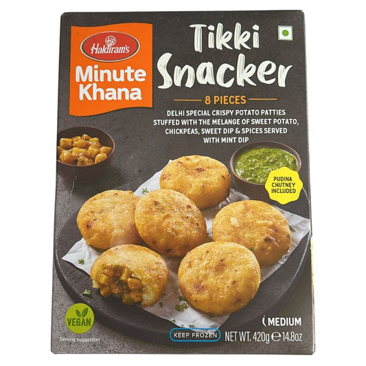 Tikki Snacker 8pcs (420g) - Haldiram's (Includes Mint Chutney)