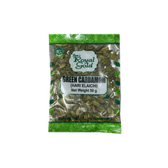 Green Cardamom (Hari Elaichi) 50g - Royal Gold
