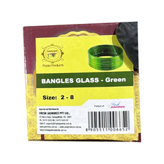 Bangles Glass Green Size 2-8 - Fresh Jasmines