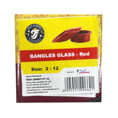 Bangles Glass Red Size 2-12 - Fresh Jasmines