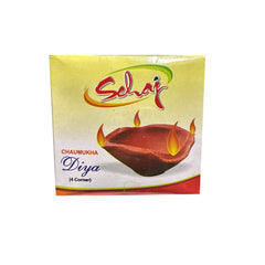 4 Corners Clay Diya 1pcs (Without Wax) - Sehaj