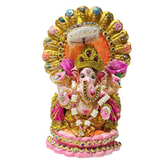Ganapathi Bappa Colourfull and Mukut (Clay & Eco Friendly)