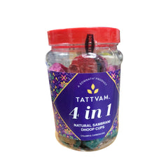 Natural Sambrani Dhoop Cups 4 in 1 200g - Tattvam