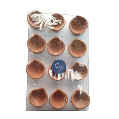 Desi Diya With Batti (12 pcs)