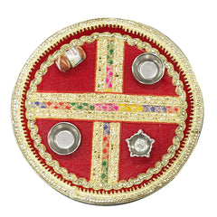 Decorated Pooja Thali - Design 106