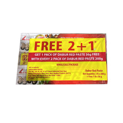 Red Toothpaste 200g (Buy 2 Get 36g Red Toothpaste Free) - Dabur