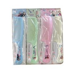 Plastic Hair Comb With Handle (Color May Vary) - Frozen Fever