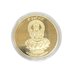 Gold Plated Goodess Lakshmi Coin