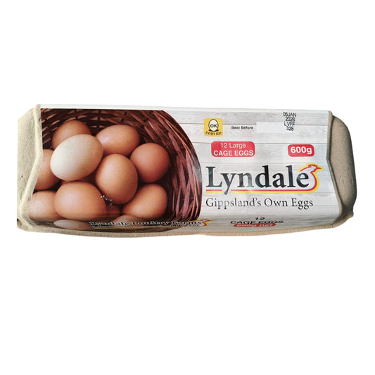 Lyndale (Gippsland) Cage Eggs 600g 12pcs