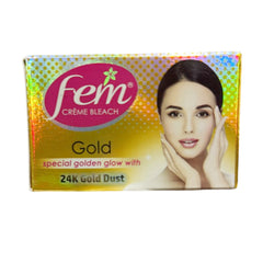 Creme Bleach Gold Special Golden Glow With 24k Gold Dust 24g - Fem