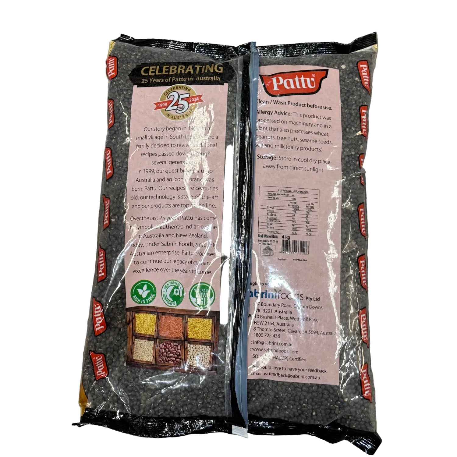 Urid Whole Black 4kg Pattu