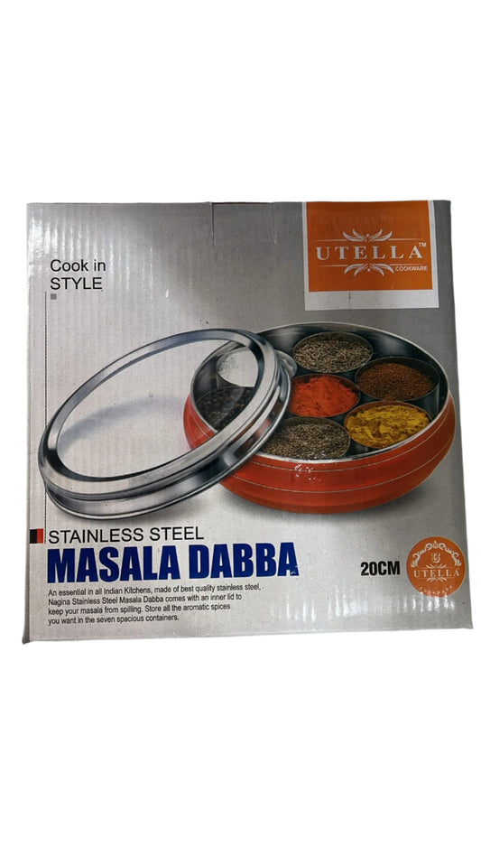 Stainless Steel Hammered Copper Color Masal Box - Utella