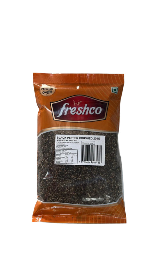 Black Pepper Crushed 200g- Freshco