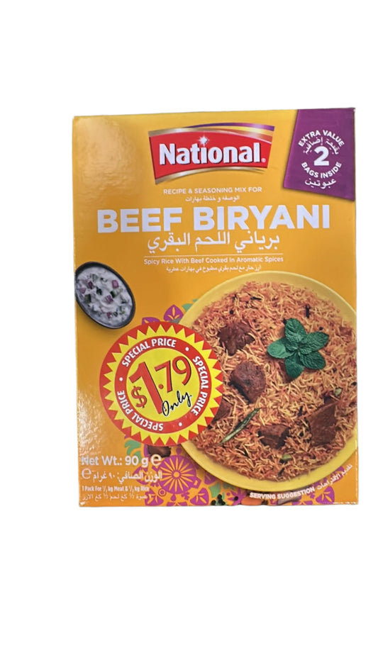 Beef Biryani Masala 90g - National