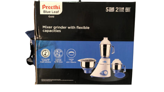 Preethi Blue Leaf Gold (Mixer Grinder with Flexible ) 750W