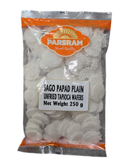 Sago Papad Plain White 250g - Parsram